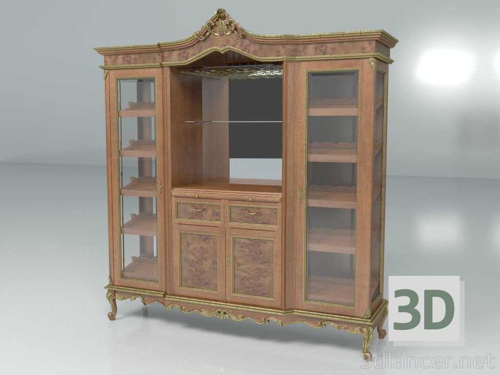 modèle 3D Vitrine pour bouteilles (art. 12132) - preview