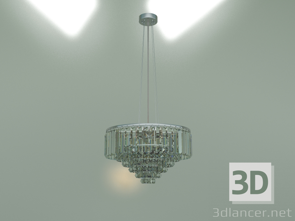 Modelo 3d Lustre pendente Torreta 10105-5 (cristal cromado) - preview