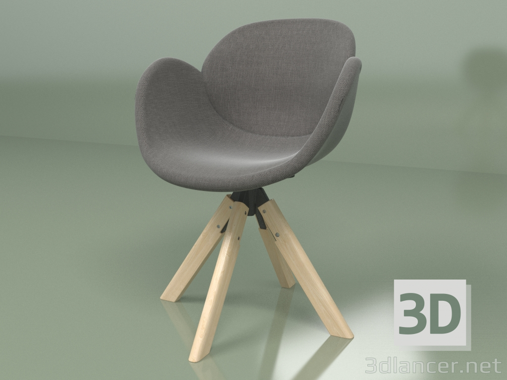 3d model Chair Percy (dark grey) - preview