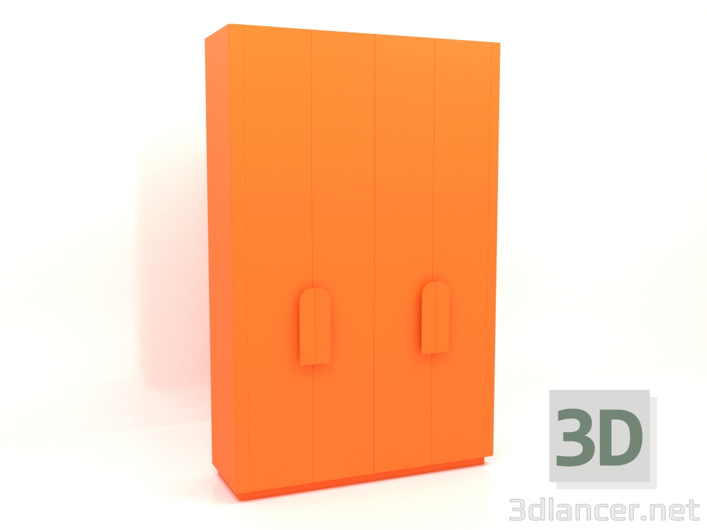 3d модель Шафа MW 04 paint (варіант 2, 1830х650х2850, luminous bright orange) – превью