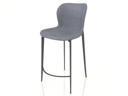 Silla semi-bar Helena (gris - negro)