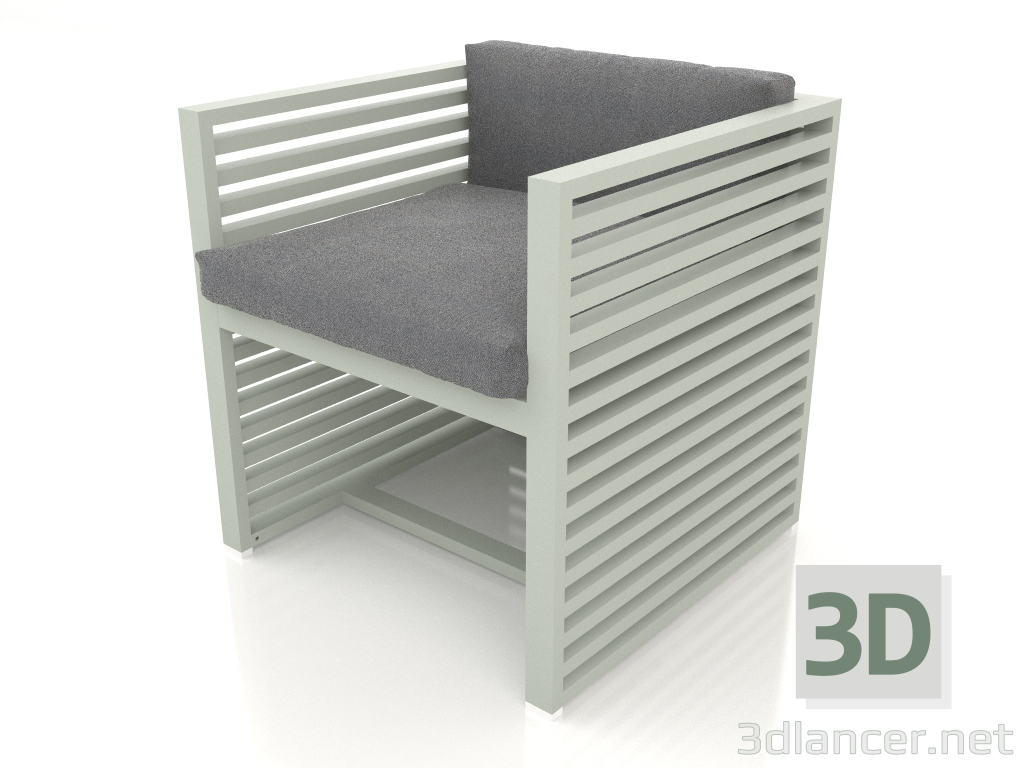 modèle 3D Fauteuil (Gris ciment) - preview