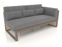 Modulares Sofa, Abschnitt 1 rechts, hohe Rückenlehne (Bronze)