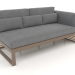 3D Modell Modulares Sofa, Abschnitt 1 rechts, hohe Rückenlehne (Bronze) - Vorschau