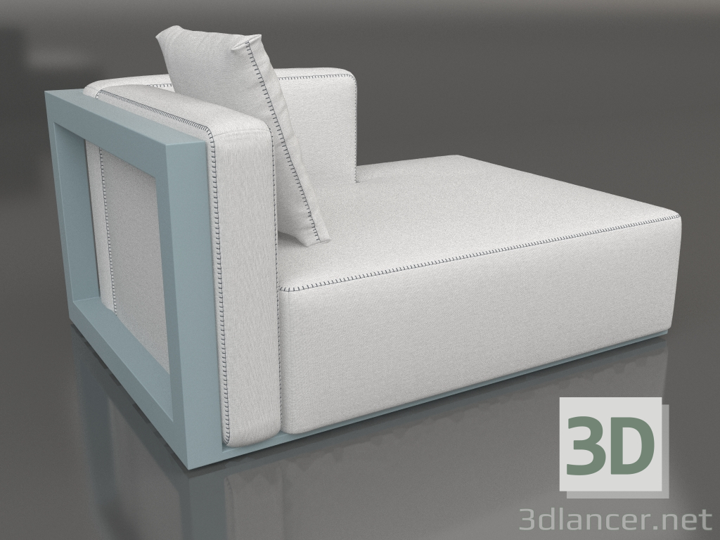 3D modeli Kanepe modülü sağ bölüm 2 (Mavi gri) - önizleme