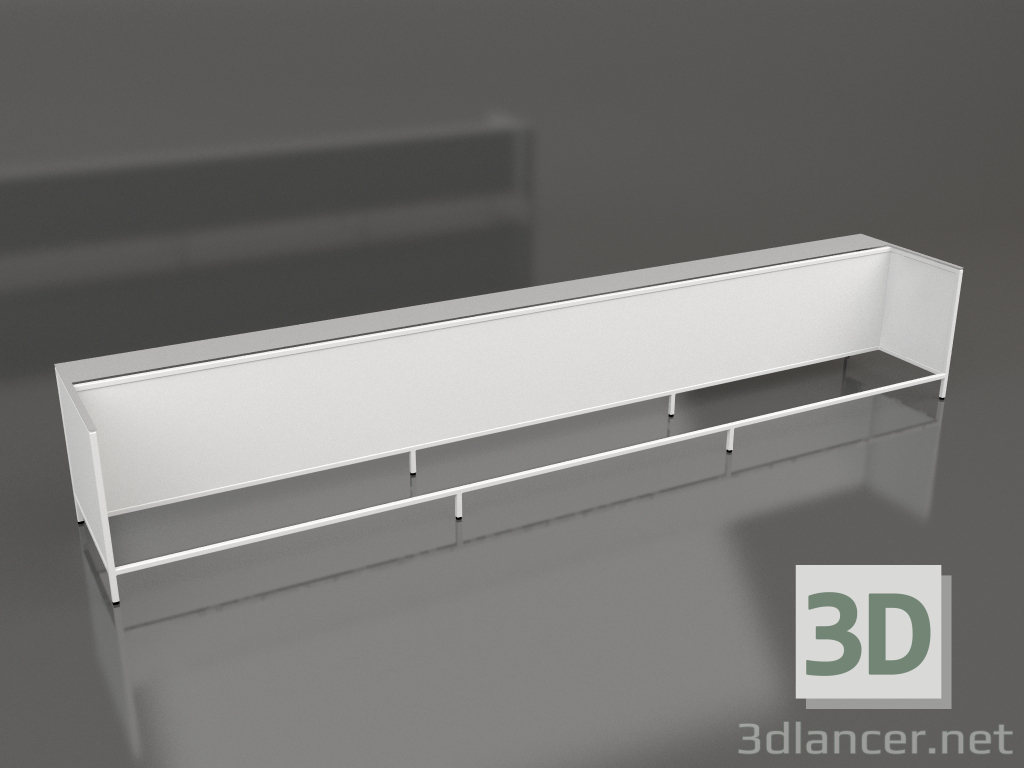 3D Modell Insel V1 (mit Landung) auf 120 Rahmen 9 (grau) - Vorschau