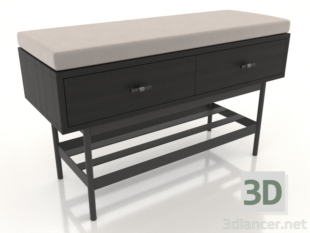 3d model Bench 1 (black RAL 9005) - preview