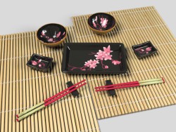 Ensemble de plats pour les sushis