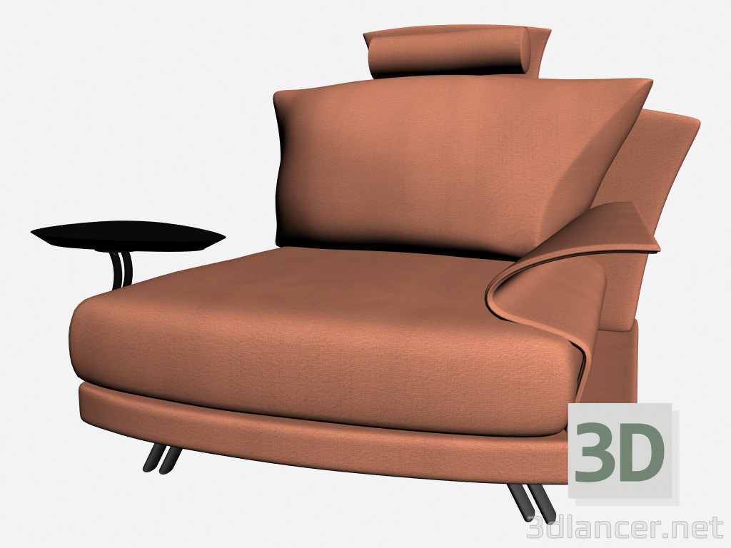 3d model Super roy Chair with stand and headrest 2 - preview