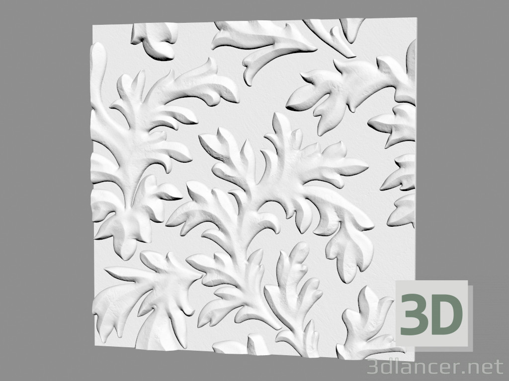 3d model Panel de pared de yeso (artículo 168) - vista previa