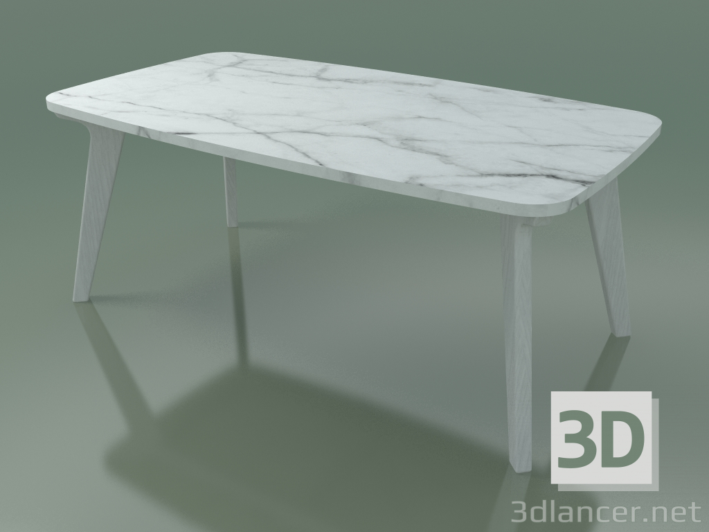 Modelo 3d Mesa de jantar (234, Mármore, Branco) - preview