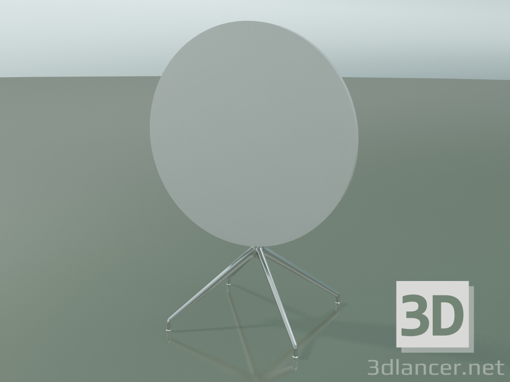 modello 3D Tavolo rotondo 5711, 5728 (H 74 - Ø79 cm, piegato, bianco, LU1) - anteprima