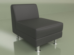 Section Evolution 1-seater (couro preto)