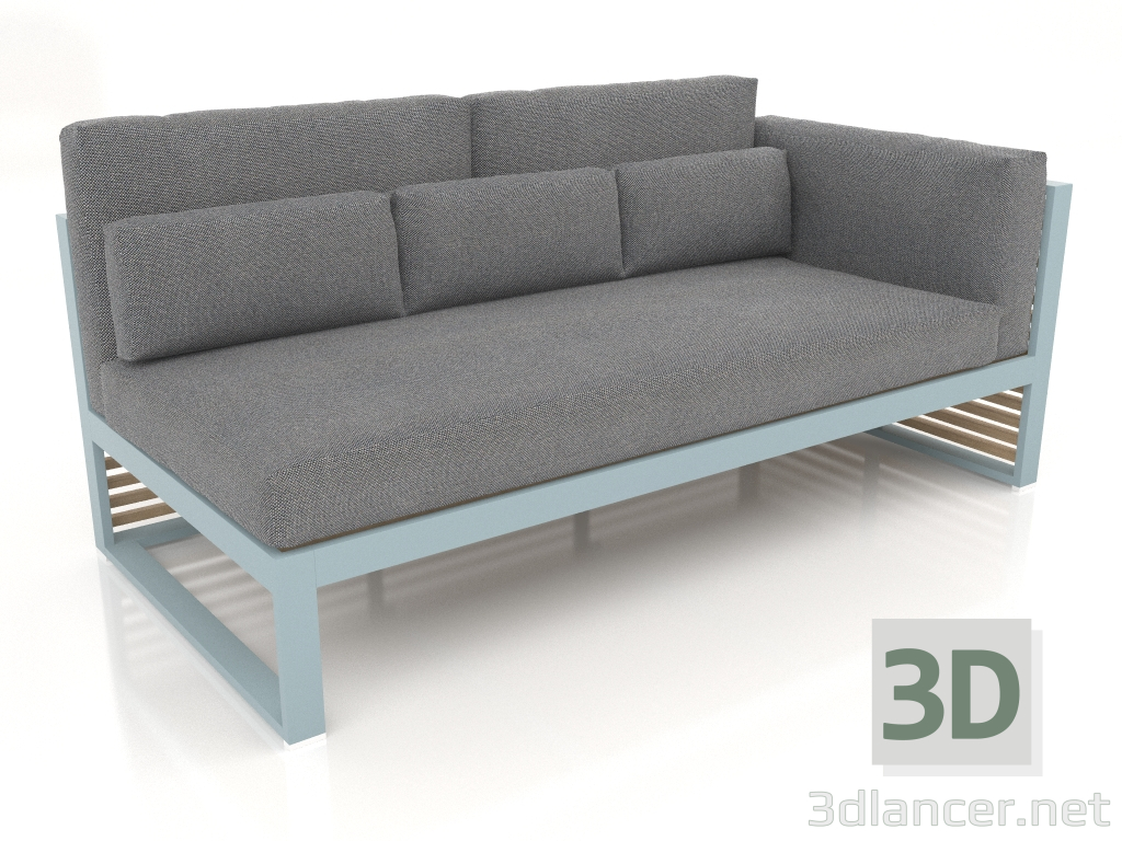 3D Modell Modulares Sofa, Teil 1 rechts, hohe Rückenlehne (Blaugrau) - Vorschau