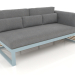 3d model Modular sofa, section 1 right, high back (Blue gray) - preview