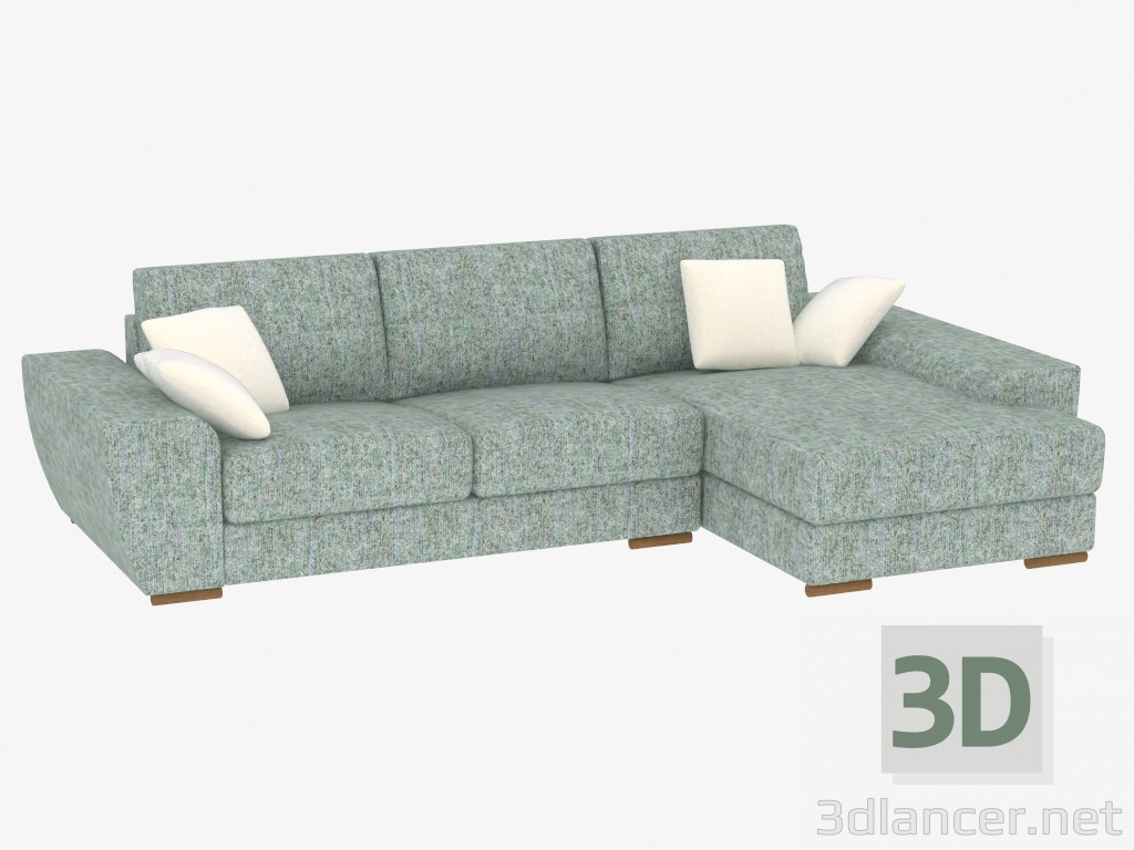 3d model Sofá-cama esquinero modular - vista previa