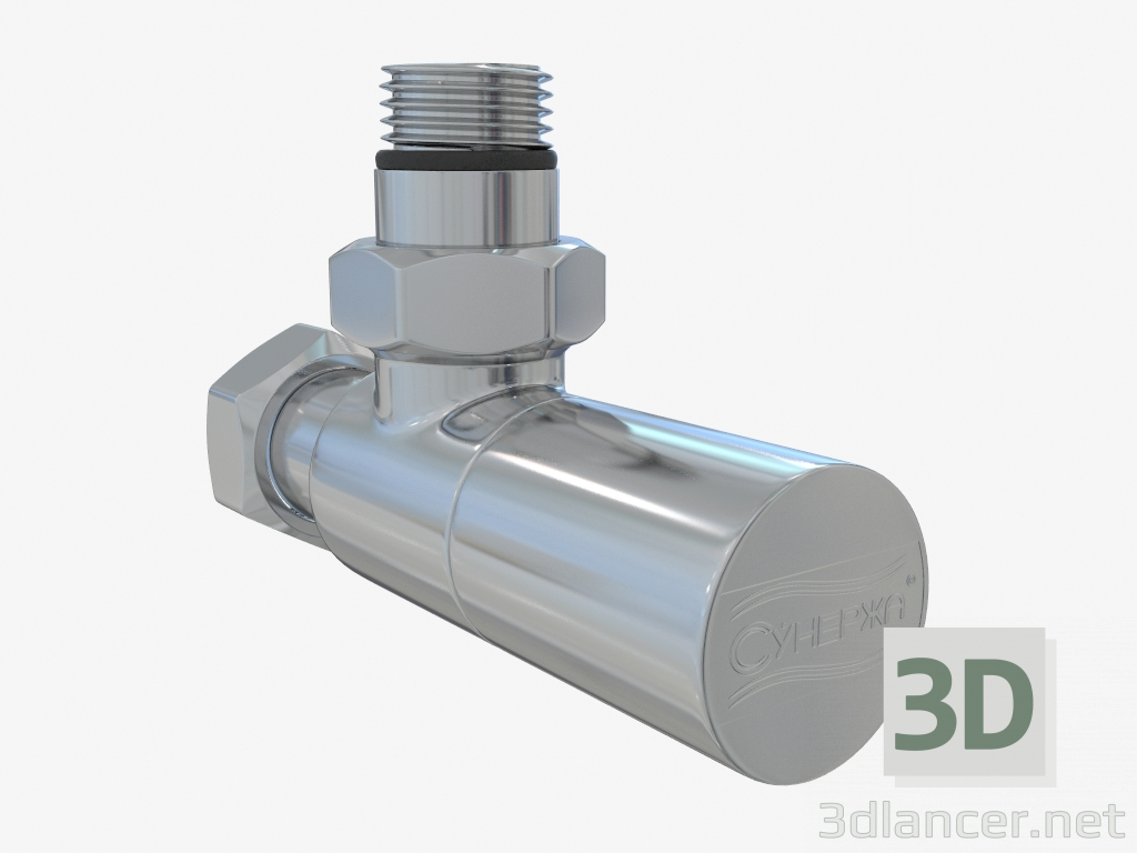 modello 3D Gate angolare (cilindro) G 1/2 "HP x G 3/4" NG - anteprima