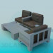 3d model Sofá con mesa - vista previa