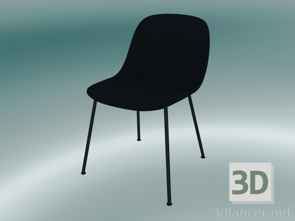 3d model Fiber Chair with Tube Base (Black) - preview