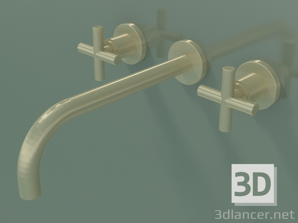 3d model Mezclador de lavabo de pared sin vaciador (36717892-280010) - vista previa