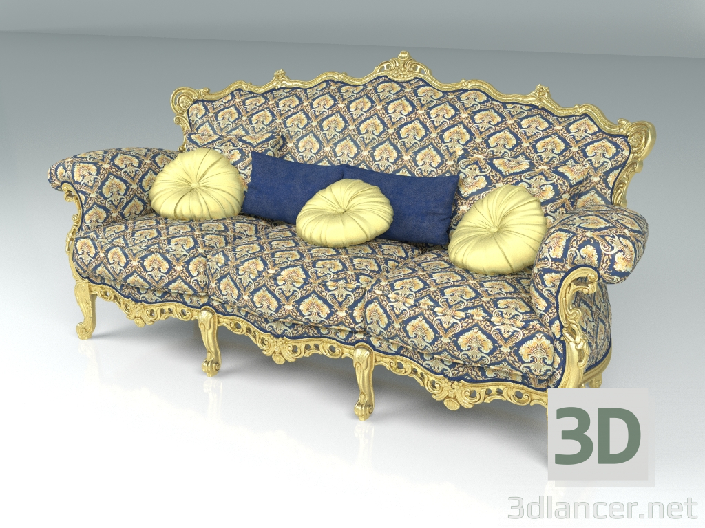 3d model 3-seater sofa (art. 12415) - preview