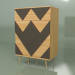 3d model Chest of drawers Big Woo (dark brown, light veneer) - preview