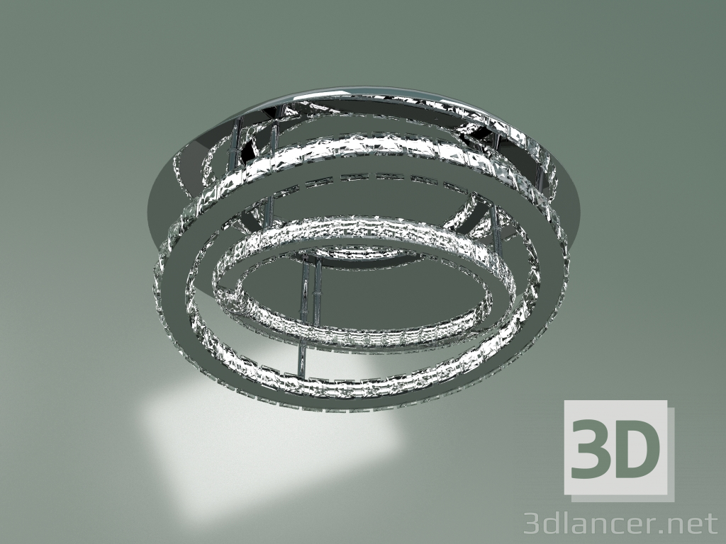 modello 3D Lampadario a LED da soffitto 90066-2 (cromo) - anteprima