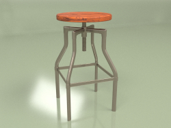 Tabouret de bar Machinist (frêne massif, bronze canon)