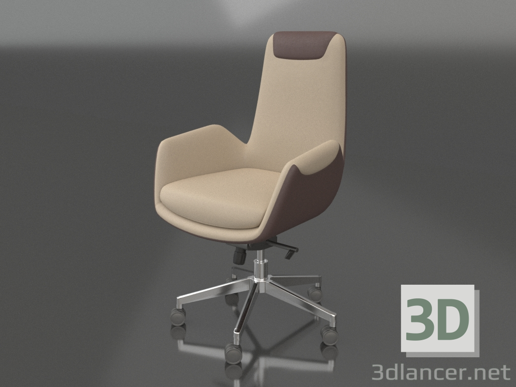 3d model Sillón Donald (beige-marrón) - vista previa