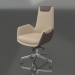 modèle 3D Fauteuil Donald (beige-marron) - preview