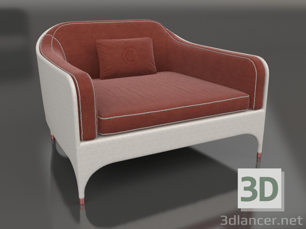 modèle 3D Fauteuil avec accoudoirs (OD1031) - preview