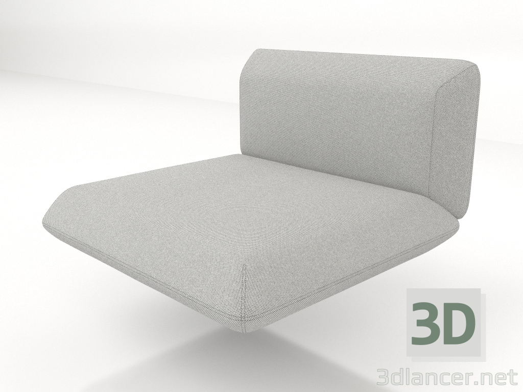 3d model Semimódulo 1 plaza derecha - vista previa