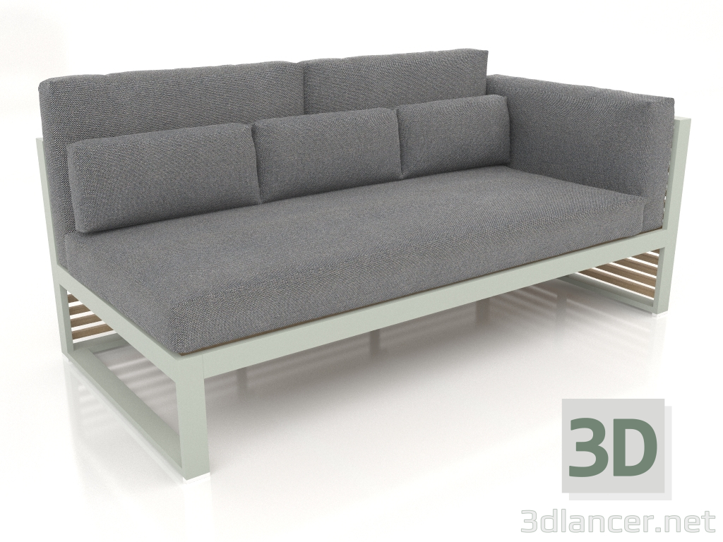 3d model Modular sofa, section 1 right, high back (Cement gray) - preview