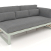 3d model Modular sofa, section 1 right, high back (Cement gray) - preview