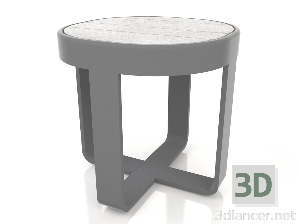 Modelo 3d Mesa de centro redonda Ø42 (DEKTON Kreta, Antracite) - preview