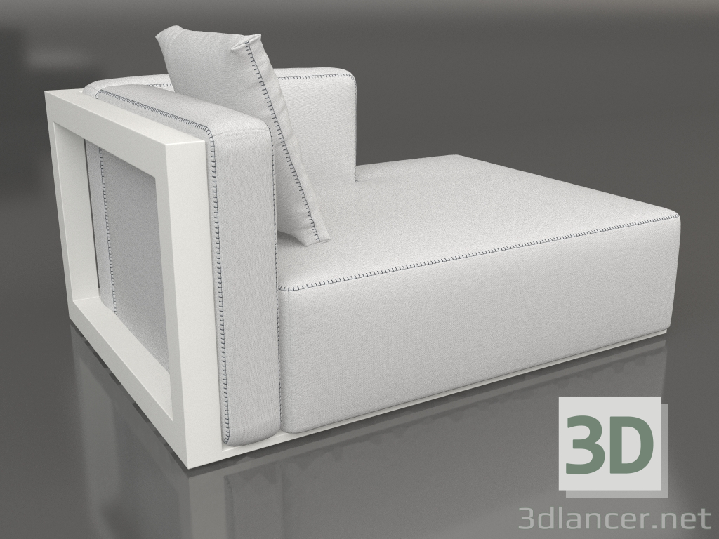 3d model Módulo sofá, sección 2 derecha (gris ágata) - vista previa