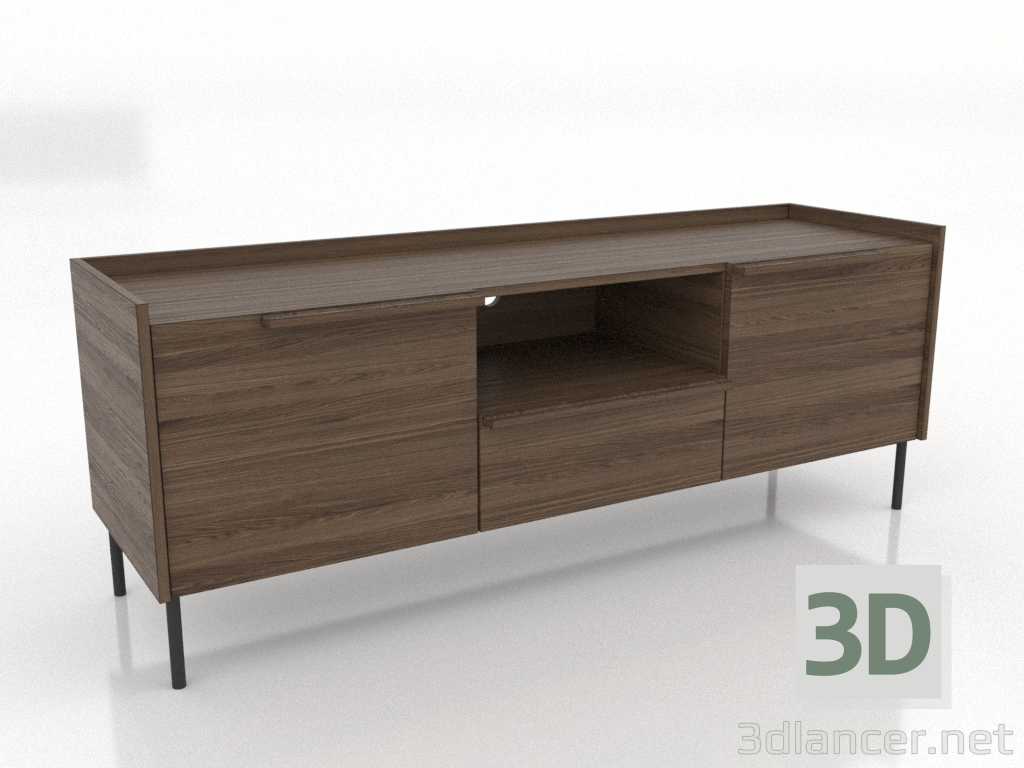 modèle 3D Meuble TV 1 1500 mm (frêne éclairci noyer) - preview modèle 3D Meuble TV 1 1500 mm (frêne éclairci noyer) - preview