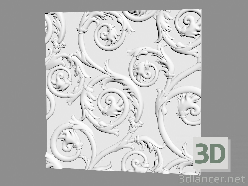 3d model Panel de pared de yeso (artículo 180) - vista previa