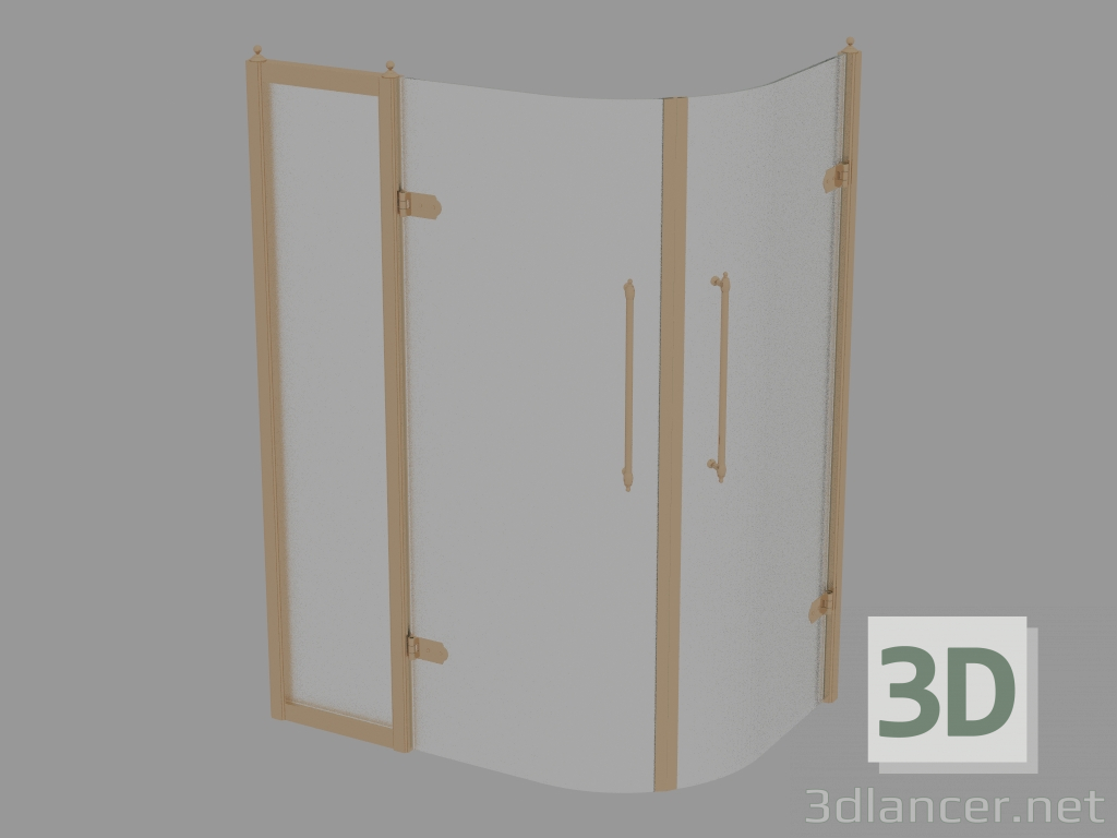 3d model Cabina de ducha angular W Savoy - vista previa