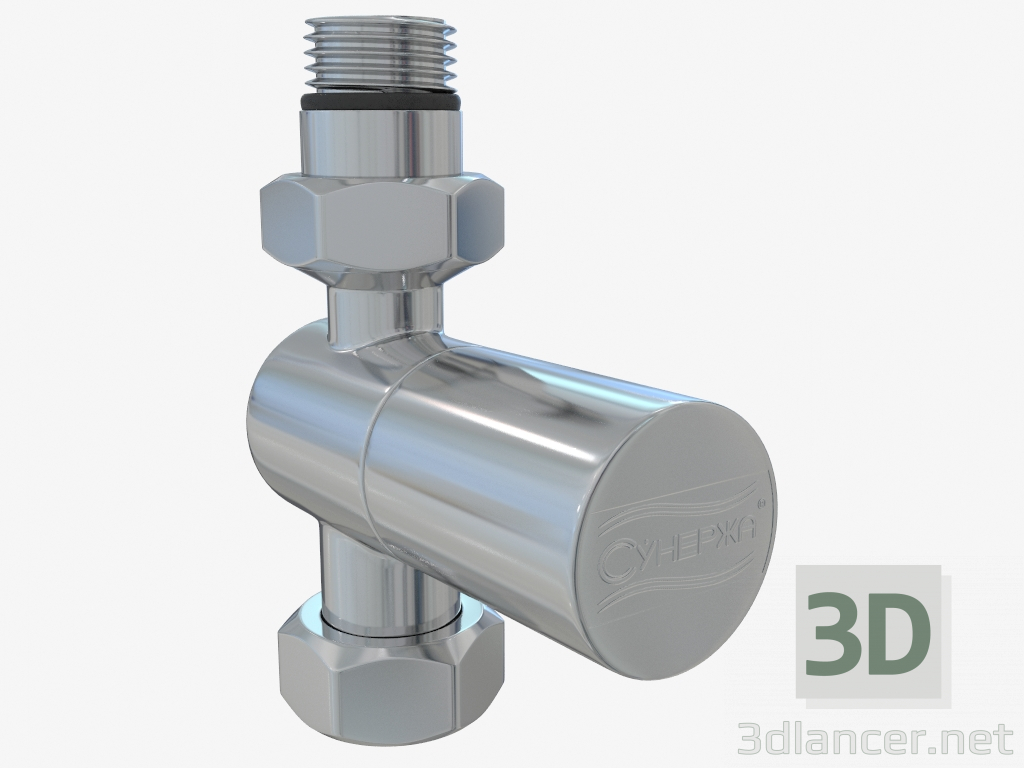 3d модель Вентиль прямой (цилиндр) G 1/2" НР х G 3/4" НГ – превью