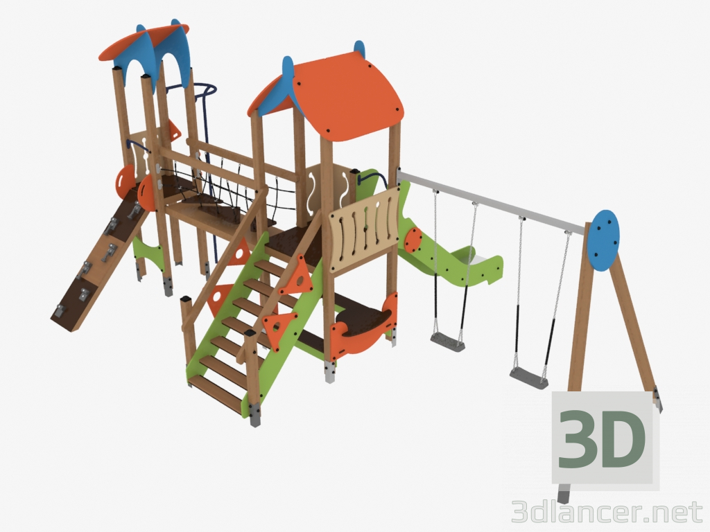 modèle 3D Complexe de jeux pour enfants (V1204) - preview