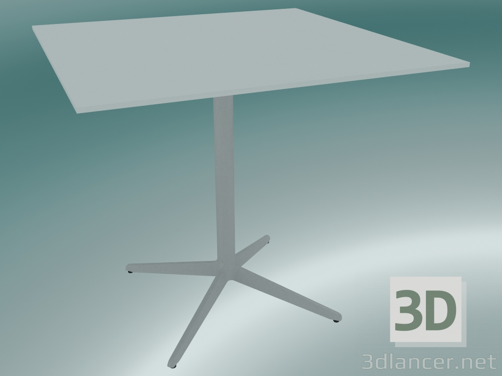 3d model Mesa MISTER X (9511-01 (80x80cm), H 73cm, blanco, blanco) - vista previa