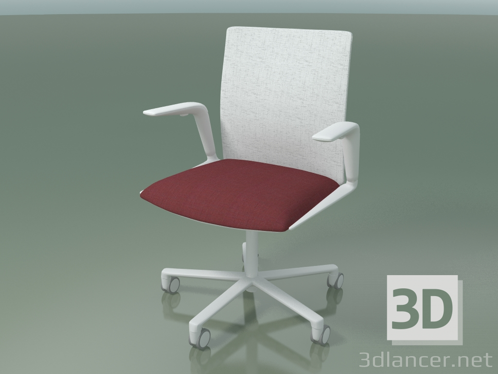 modello 3D Sedia 4805 (5 ruote, tappezzeria - rete e tessuto, V12) - anteprima