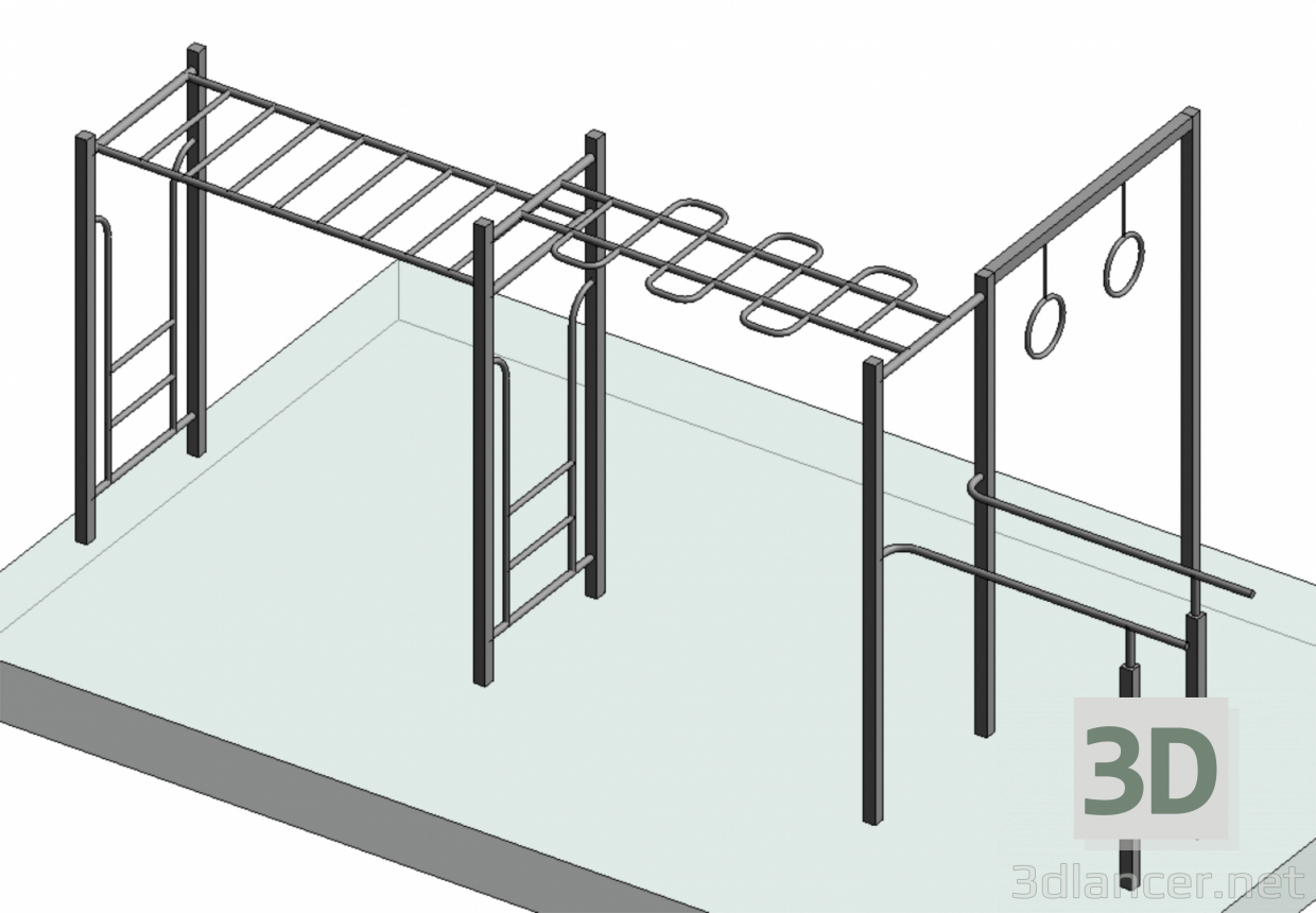 3d model Sports complex_2 - preview