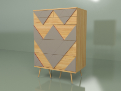 Chest of drawers Big Woo (coffee, light veneer)