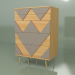 3d model Cajonera Big Woo (café, chapa clara) - vista previa