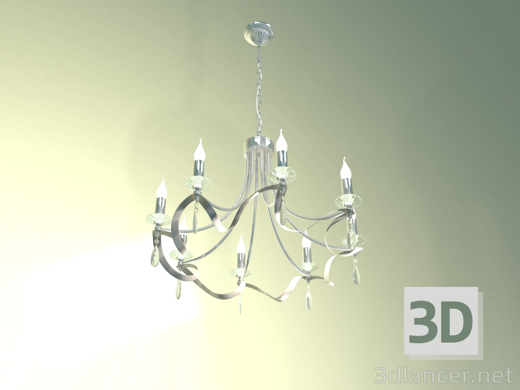 modèle 3D Lustre suspendu 60064-8 (chromé) - preview