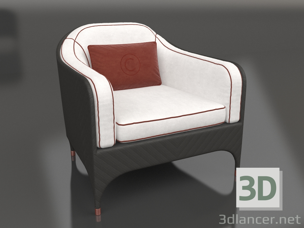 3D modeli Kolçaklı küçük koltuk (OD1032) - önizleme