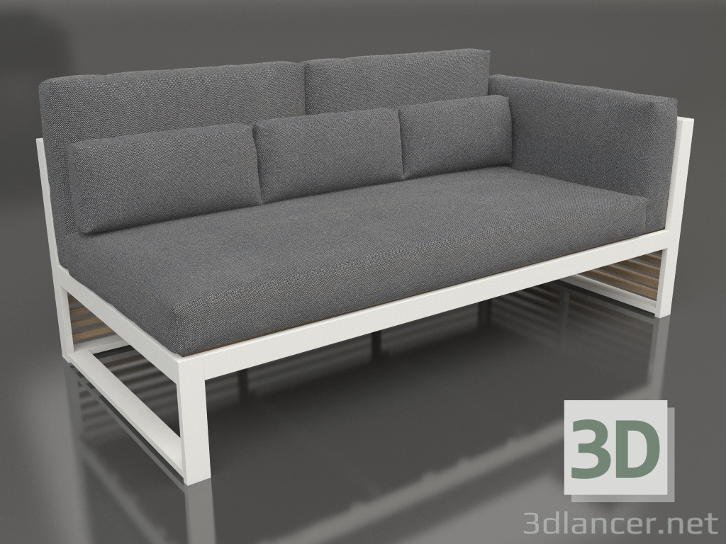 3d model Sofá modular, sección 1 derecha, respaldo alto (gris ágata) - vista previa