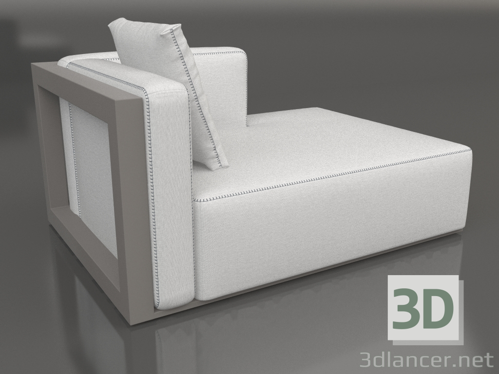 3d model Sofa module, section 2 right (Quartz gray) - preview